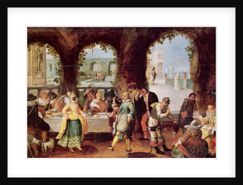 The Italian Comedians by Flemish School