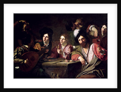 Meeting of Drinkers by Bartolomeo (after) Manfredi