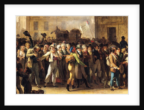 The Conscripts of 1807 Marching Past the Gate of Saint-Denis, detail of the conscripts by Louis Leopold Boilly