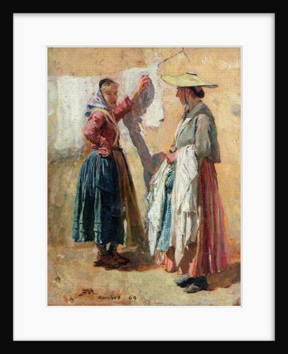 Washerwomen in Antibes by Jean-Louis Ernest Meissonier