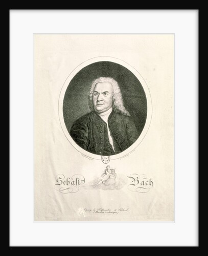Portrait of Johann Sebastian Bach by Elias Gottleib Haussmann