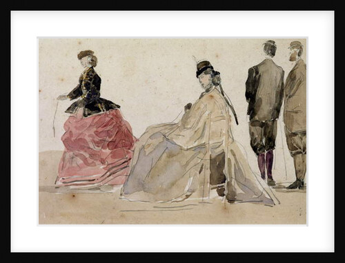 Crinolines on the Beach by Eugene Louis Boudin