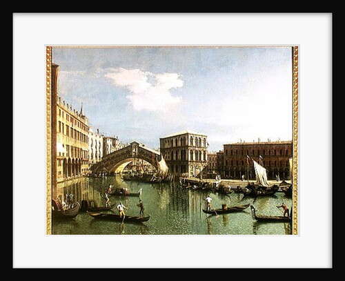 The Rialto Bridge, Venice by Canaletto