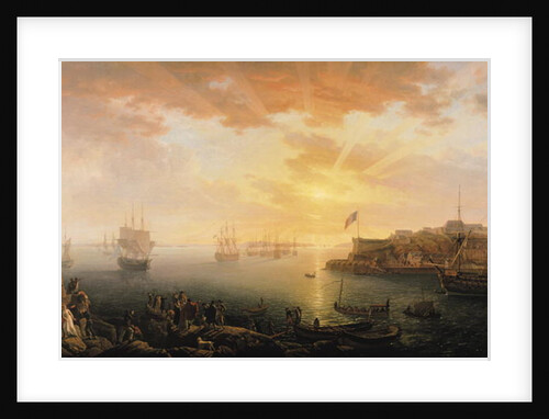 View of Brest Harbour, 1796 by Jean-Francois Hue