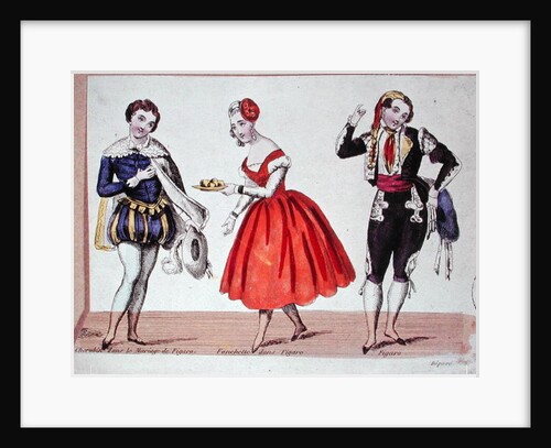 Cherubino, Fanchette and Figaro by French School