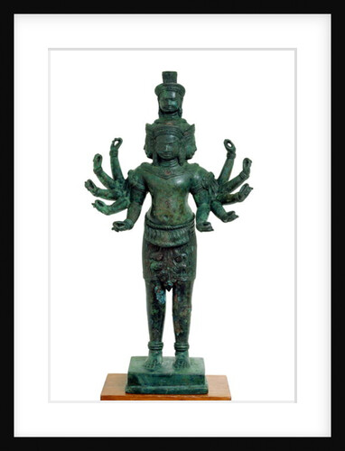 Shiva with many arms and heads, Angkor by Cambodian