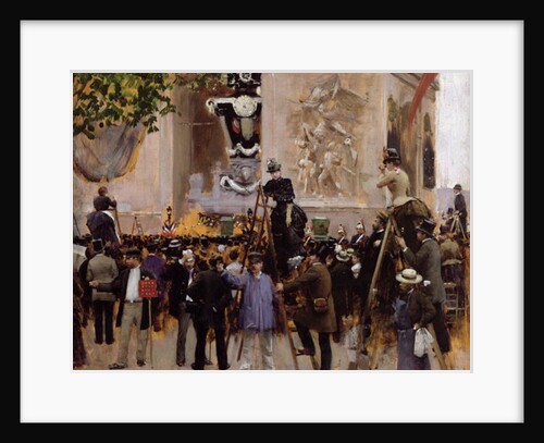 The Funeral of Victor Hugo at the Arc de Triomphe, 1885 by Jean Beraud