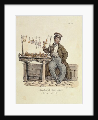 The Gingerbread Seller, number 25 from 'The Cries of Paris' series by Carle Vernet