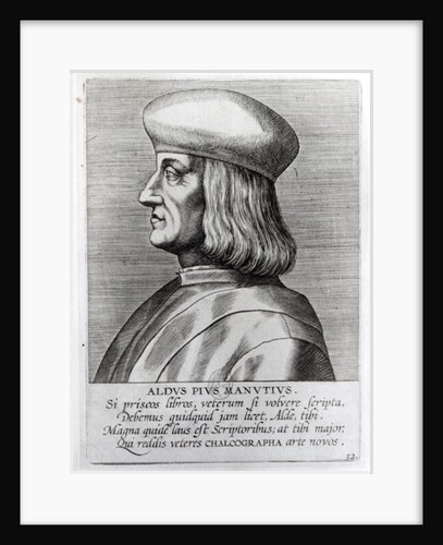 Aldus Manutius by French School