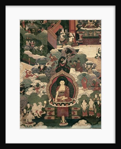 Life of Buddha Sakymuni, the Armies of Mara Attacking the Blessed by School Tibetan
