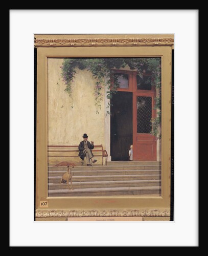 The Artist's Father and Son on the Doorstep of his House, c.1866-67 by Jean Leon Gerome