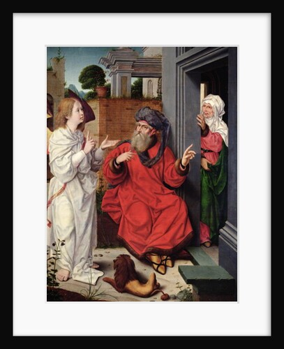 Abraham, Sara and an Angel, c.1520 by Jan II Provost