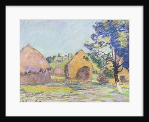 Haystacks at Saint-Cheron by Jean Baptiste Armand Guillaumin