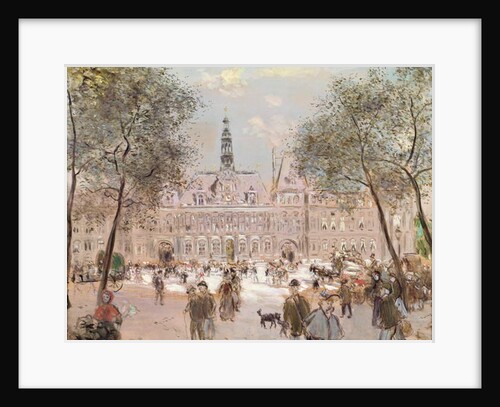 Place de l'Hotel-de-Ville, Paris by Jean Francois Raffaelli