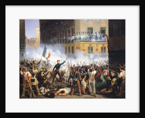 Battle in the rue de Rohan, 28th July 1830, 1831 by Hippolyte Lecomte