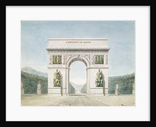 Design for the Arc de Triomphe with a wooded background by Jean Francois Therese Chalgrin