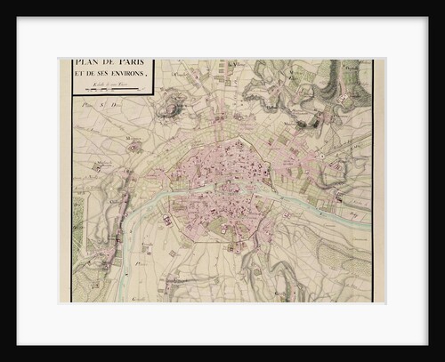 Map of Paris and its Surroundings by Sebastien Le Prestre de Vauban