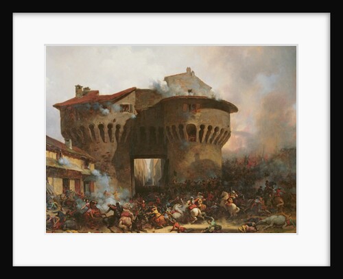 Combat at Porte Pannessac in 1562 by Julien-Michel Gue