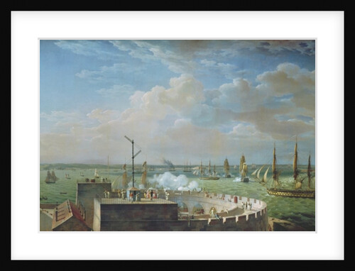 Cherbourg Harbour, 1822 by Louis Philippe Crepin