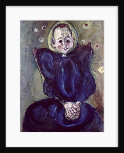 Woman in a blue dress by Chaim Soutine