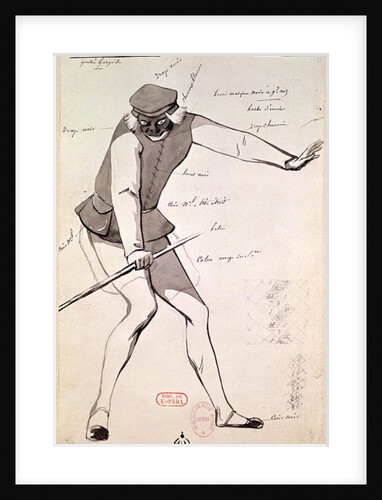 Costume design for an Acrobat in 'Benvenuto Cellini' by Hector Berlioz, 1838 by Paul Lormier