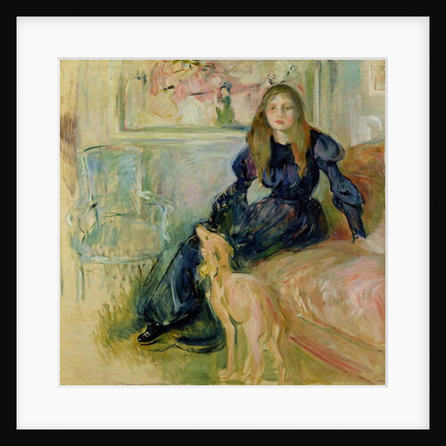 Julie Manet and her Greyhound Laerte, 1893 by Berthe Morisot