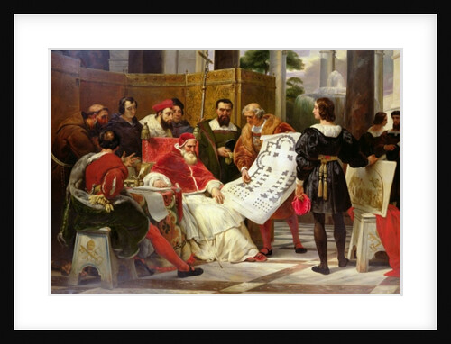 Pope Julius II ordering Bramante, Michelangelo and Raphael to construct the Vatican and St. Peter's, 1827 by Emile Jean Horace Vernet