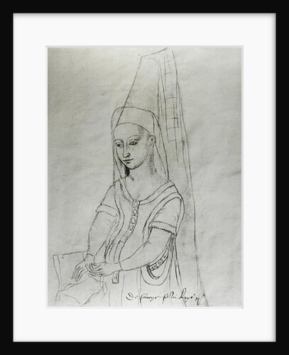 Charlotte de Savoie wife of Louis XI from the'Recueil d'Arras' by Flemish School