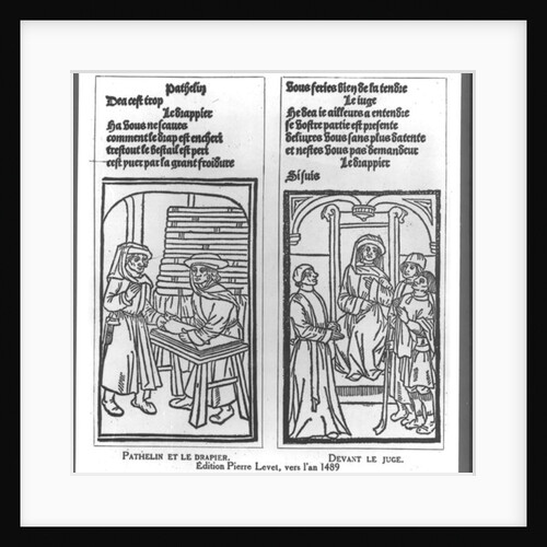 Pathelin and the Draper and Pathelin before the Judge by French School