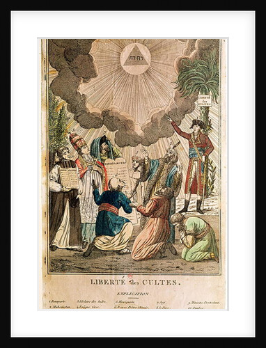 Decree Instituting the Freedom of Worship, November 1799 by French School