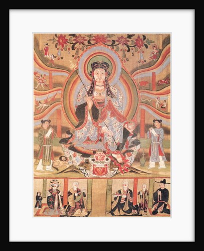 Buddhist banner depicting Dizang and the Six Roads to Rebirth, from Dunhuang by Chinese School
