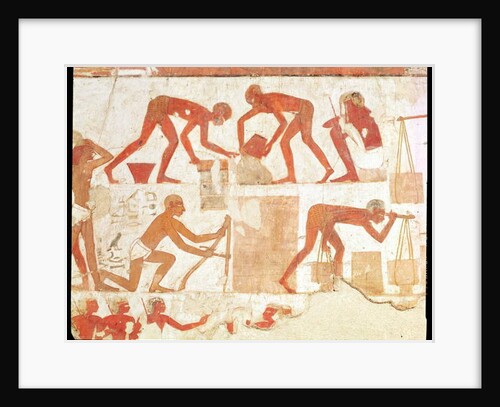 Construction of a wall by Egyptian 18th Dynasty