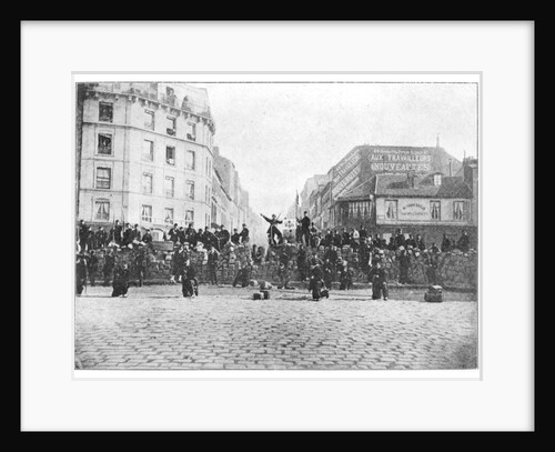 Barricade at the Faubourg Saint-Antoine during the Commune, 18th March 1871 by French School