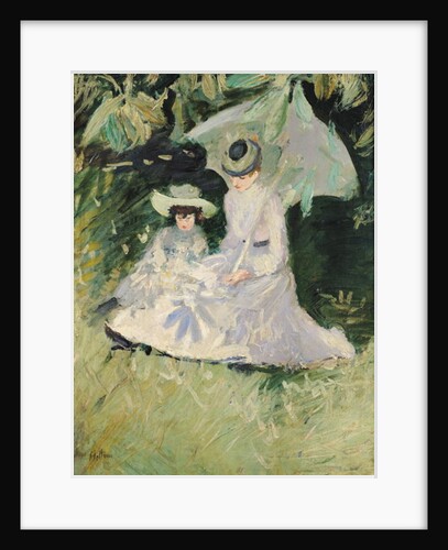 Madame Helleu and her Daughter at the Chateau of Boudran by Paul Cesar Helleu