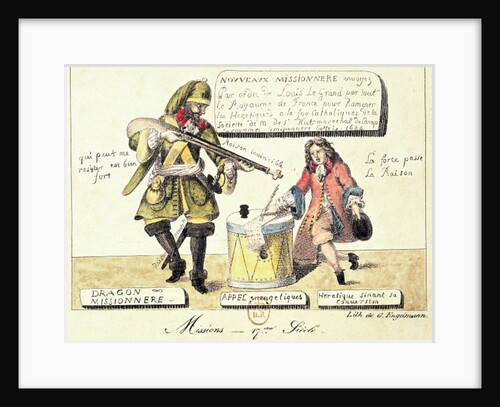 Missions of the 17th Century: The Missionary Dragoon forcing a Huguenot to Sign his Conversion to Catholicism by Gottfried or Godefroy Engelmann