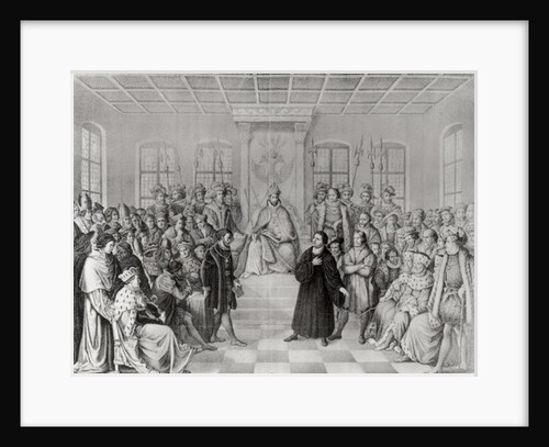 Martin Luther in front of Charles V at the Diet of Worms, 16th April 1521 by German School