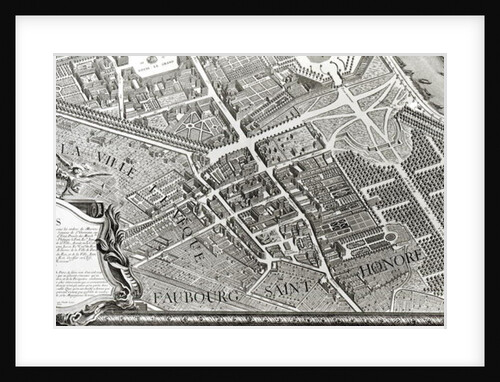 Plan of Paris, known as the 'Plan de Turgot', engraved by Claude Lucas by Louis Bretez