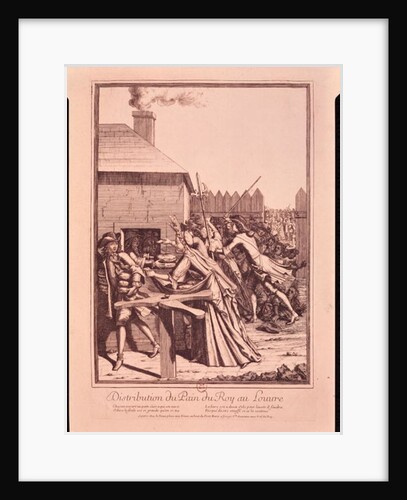 Distribution of Bread at the Louvre during the Food Shortage, 1709 by French School