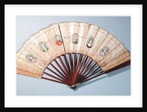 Fan depicting characters involved in the Affaire du Collier, 1786 by French School