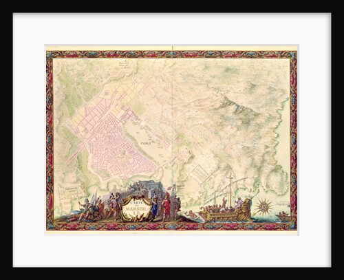 Ms. 988 Vol.3, fol.61 'Louis XIV Atlas', map and plan of Marseille, 1683-88 by Sebastien Le Prestre de Vauban