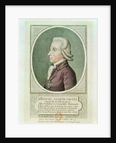 Emmanuel Joseph Sieyes by Jean Baptiste Verite
