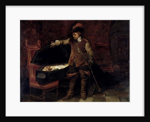Oliver Cromwell Opening the Coffin of Charles I 1831 by Hippolyte Delaroche