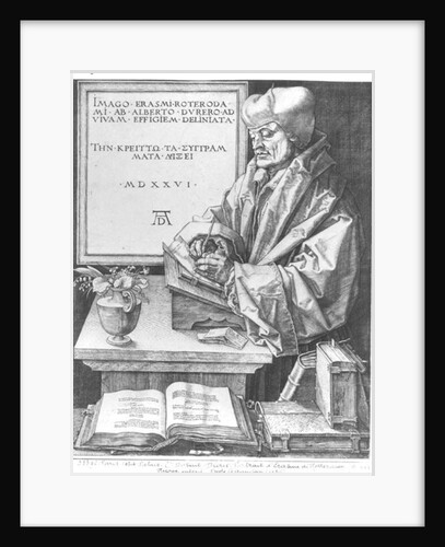 Desiderius Erasmus of Rotterdam, 1526 by Albrecht Dürer or Duerer