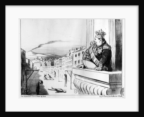 The King Continuing to Reign with Order Over his Two States, Naples by Honore Daumier