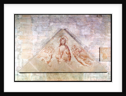 Tympanum depicting Christ the Redemptor surrounded by angels, 1341 by Simone Martini