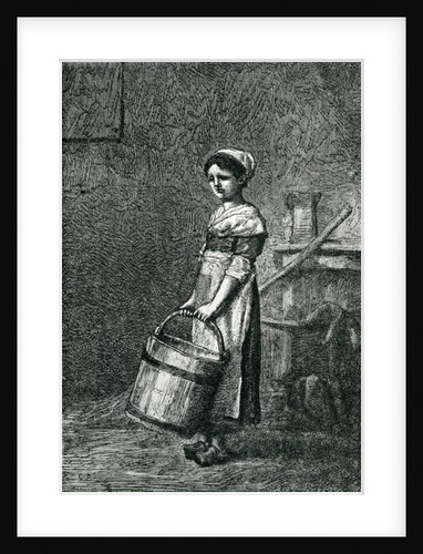 Cosette Carrying a Bucket by Gustave Brion