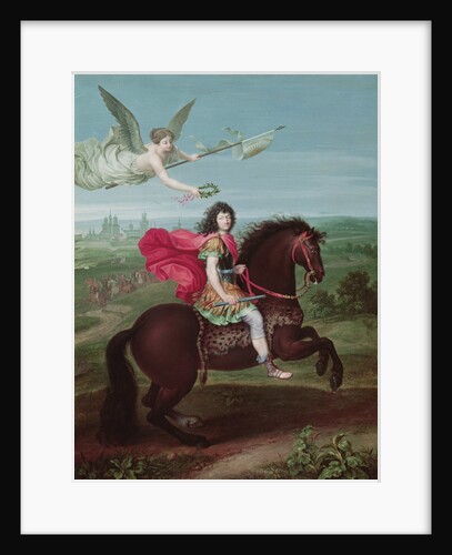Portrait of Louis XIV, frontispiece for a Book of Military Campaign Maps by French School