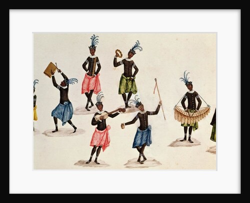 King and his Suite, detail depicting the musicians by Carlos Juliao