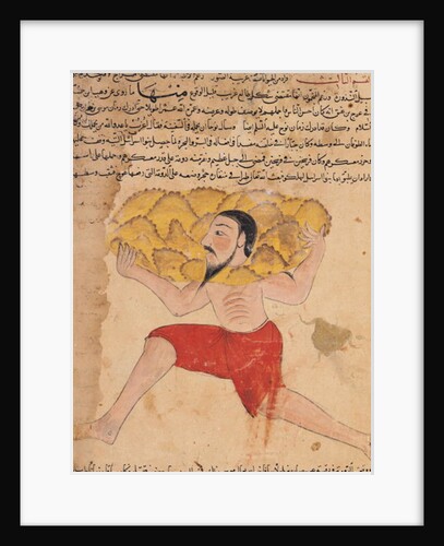 Ms E-7 fol.212a Giant Carrying Mountains by Islamic School