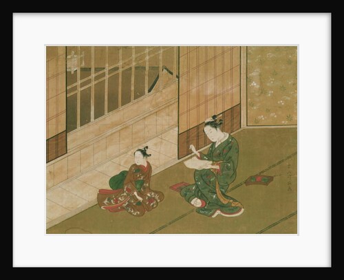 Interior scene, c.1730 by Moromasa Moromasa